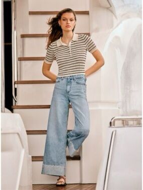 Rag & Bone Sofie High Rise Ultra Wide Crop